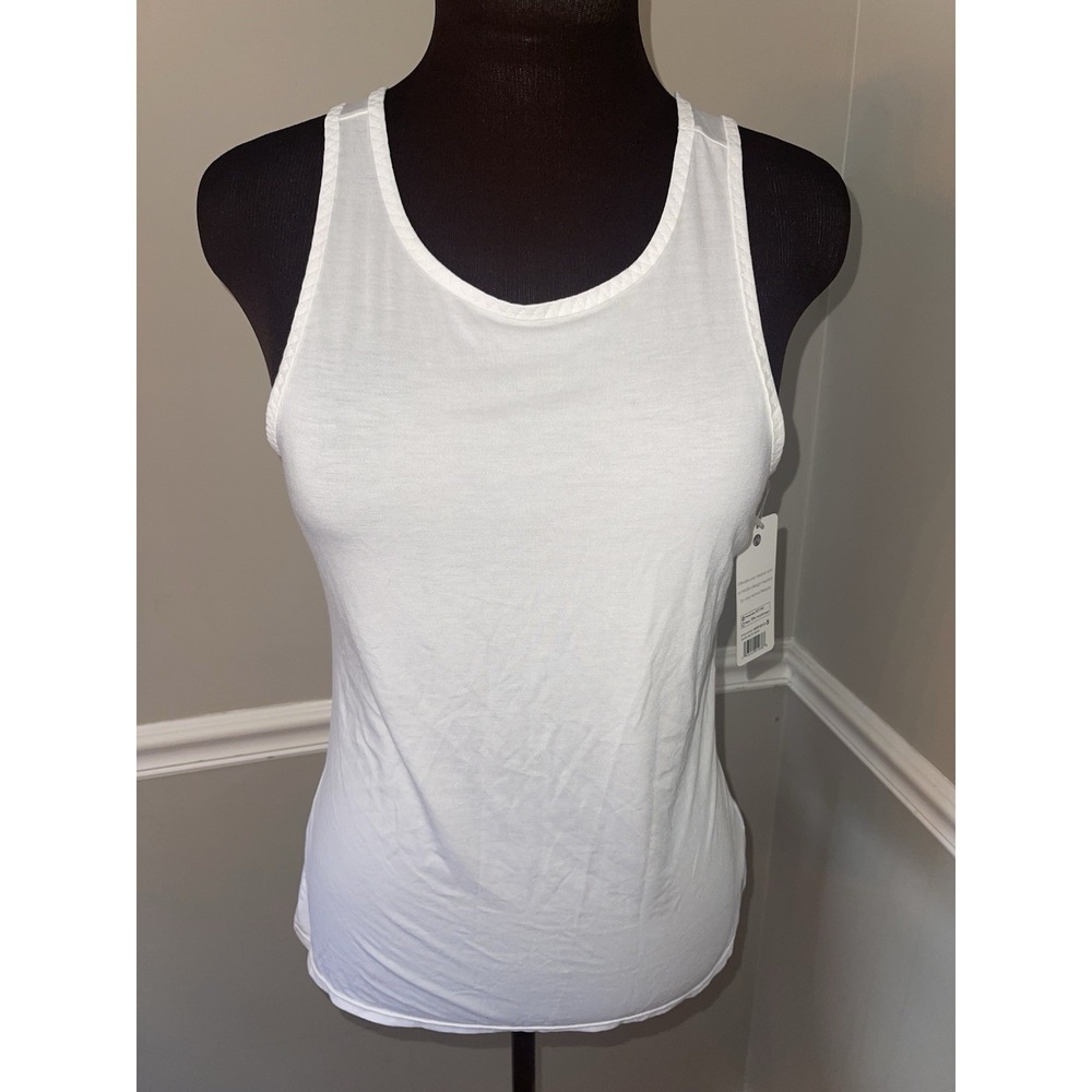 Apana Womens Athletic White Tank Top Size Small Criss‎ Cross NEW